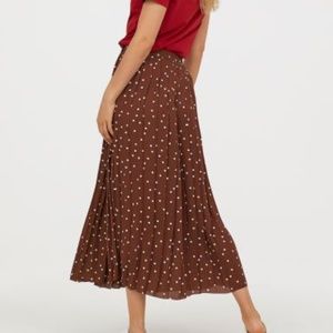 H&M Brown Polka Dot Skirt